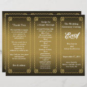 De omslag van het Programma van het huwelijk Klass (Voorkant / Achterkant)