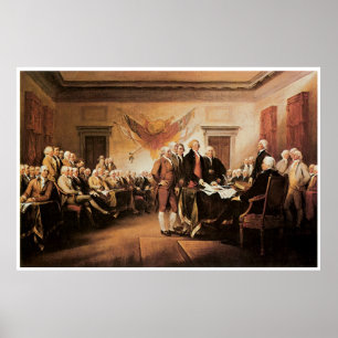 De onafhankelijkheidsverklaring van 4 juli 1776 poster