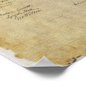 De onafhankelijkheidsverklaring van de Verenigde S Poster (Hoek)