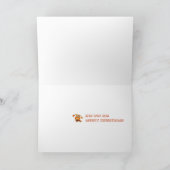 De onbeheerste Ar van de Kerstman met Gek Rendier Feestdagen Kaart (Binnen)