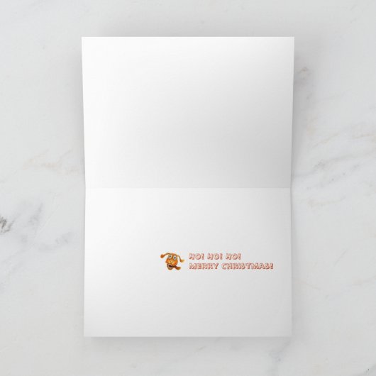 De onbeheerste Ar van de Kerstman met Gek Rendier Feestdagen Kaart (Binnen)