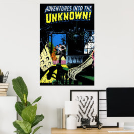 De Onbekende De Indringers Antieke Strips Poster