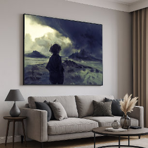 De onbekende reis - Monochrome impressionistische Poster
