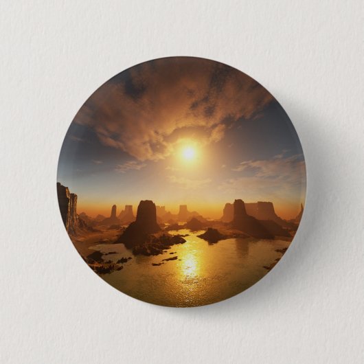 De onbekende wereld ronde button 5,7 cm (Voorkant)