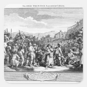 De onbelaste 'Prentice' uitgevoerd in Tyburn Vierkante Sticker