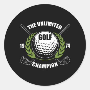 De onbeperkte Golf Champion Golf Player Gift uit 1 Ronde Sticker