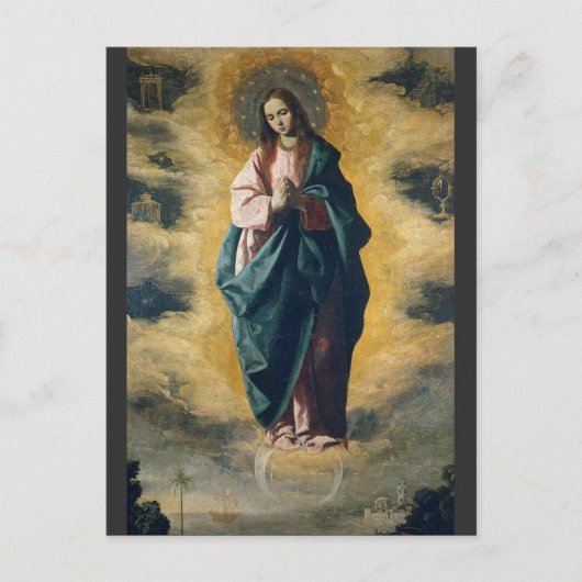 De Onbevlekte Ontvangenis Hemelse Straling Kunst Briefkaart (Voorkant)