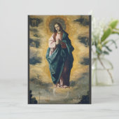 De Onbevlekte Ontvangenis Hemelse Straling Kunst Kaart (Staand voorkant)