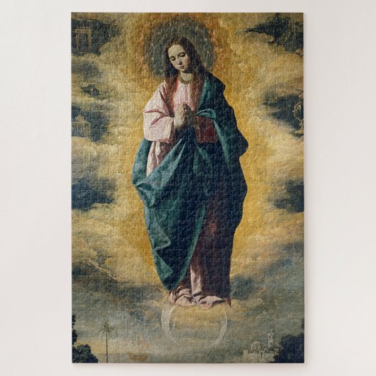 De Onbevlekte Ontvangenis Hemelse Straling Kunst Legpuzzel (Verticaal)