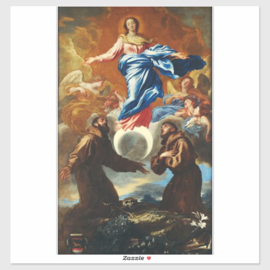 De Onbevlekte Ontvangenis van de Maagd Maria Sticker (Vel)