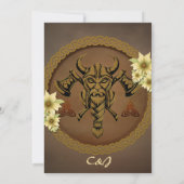 De onbevreesde viking met helm met hoorns. kaart (Achterkant)