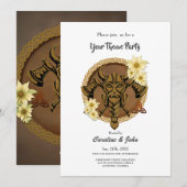 De onbevreesde viking met helm met hoorns. kaart (Voorkant / Achterkant)