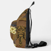De onbevreesde viking met helm met hoorns. sling bag (Rechts)
