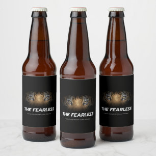 De onbevreesden - vrees niemand en ga door bier etiket