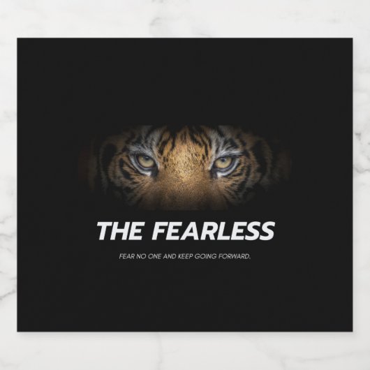 De onbevreesden - vrees niemand en ga door bier etiket (Enkel label)