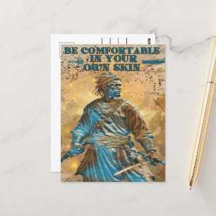 De onbreekbare geest van een krijger briefkaart