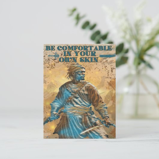 De onbreekbare geest van een krijger briefkaart (Staand voorkant)