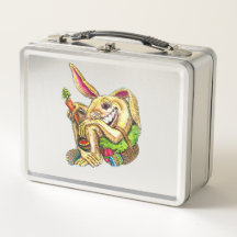De onconventionele metalen lunchbox Paasmand