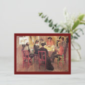 De Onderbreking 1909 van Kerstmis Feestdagenkaart (Staand voorkant)