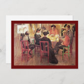 De Onderbreking 1909 van Kerstmis Feestdagenkaart (Voorkant / Achterkant)