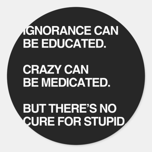 DE ONDERBREKING KAN WORDEN ONDERWIJS RONDE STICKER (Voorkant)