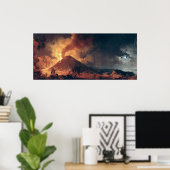 De onderbreking van de berg Vesuvius in 1771 Poster (Thuiskantoor)