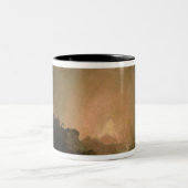 De onderbreking van de berg Vesuvius Tweekleurige Koffiemok (Center)