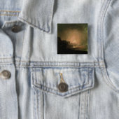 De onderbreking van de berg Vesuvius Vierkante Button 5,1 Cm (In situ)