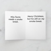 De Onderbreking van de rook Feestdagen Kaart (Binnen)