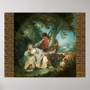 De onderbroken slaap door François Boucher  Poster
