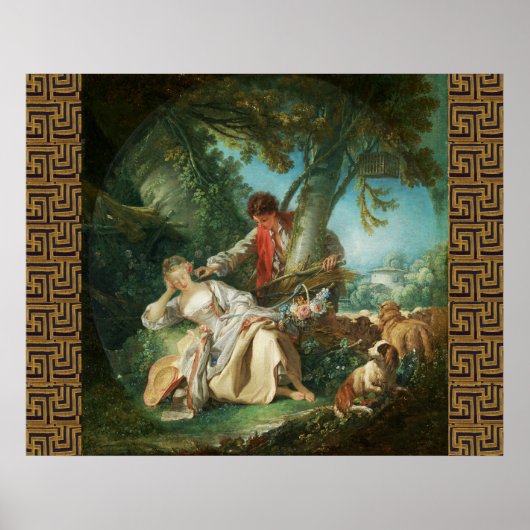De onderbroken slaap door François Boucher  Poster (Voorkant)