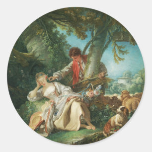 De onderbroken slaap door François Boucher Ronde Sticker