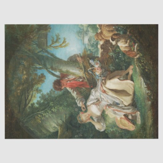 De onderbroken slaap door François Boucher  Tissuepapier (Voorkant)