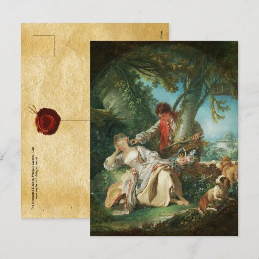 De onderbroken slaap van François Boucher Feestdagenkaart (Voorkant / Achterkant)