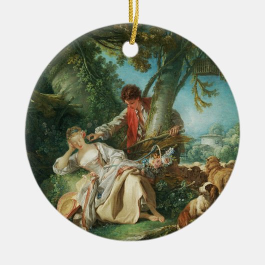De onderbroken slaap van François Boucher Keramisch Ornament (Voorkant)