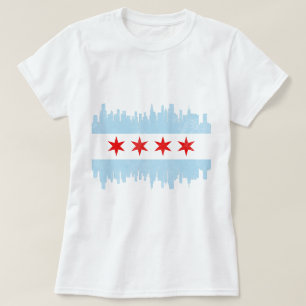 De Onderdrukte Vlag van de Veldlijn van Chicago T-shirt