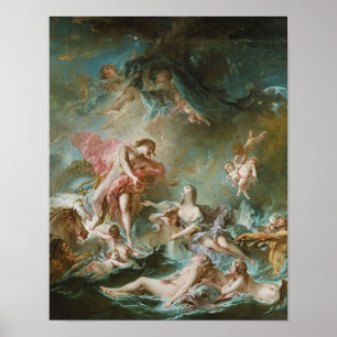 De ondergang van de zon door Francois Boucher Prin Poster