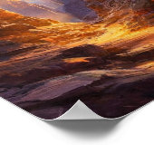 De ondergang van de zon in het hart van het oude poster (Hoek)