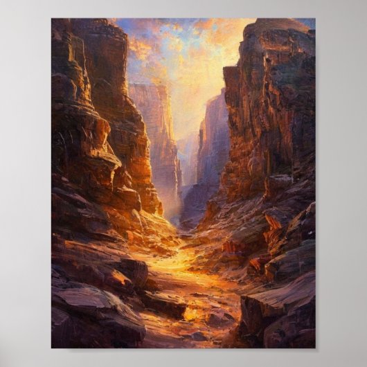 De ondergang van de zon in het hart van het oude poster (Voorkant)