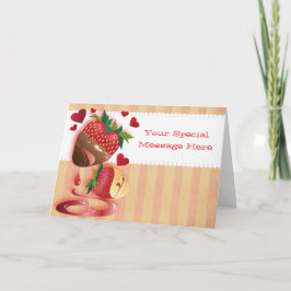 De Ondergedompelde Aardbeien van de Tijd van Olde Feestdagen Kaart