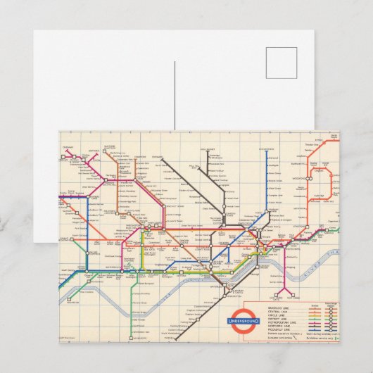 De Ondergrondse Kaart van Londen (Voorkant / Achterkant)