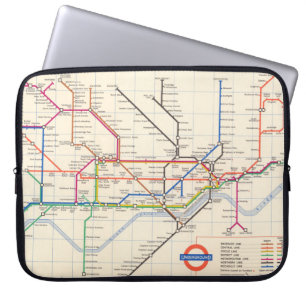 De Ondergrondse Kaart van Londen Laptop Sleeve
