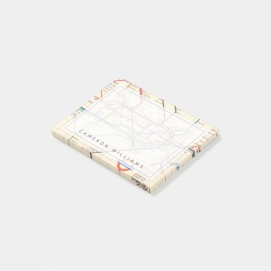 De Ondergrondse Kaart van Londen Post-it® Notes (Schuin)