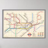 De Ondergrondse Kaart van Londen Poster (Voorkant)