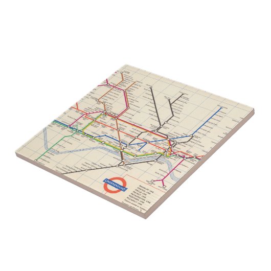 De Ondergrondse Kaart van Londen Tegeltje (Zijkant)