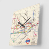 De Ondergrondse Kaart van Londen Vierkante Klok (Hoek)