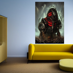 De ondergrondse mijnwerker   AI Art Poster