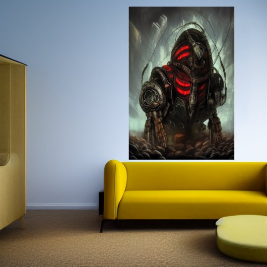 De ondergrondse mijnwerker | AI Art Poster