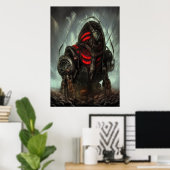 De ondergrondse mijnwerker | AI Art Poster (Thuiskantoor)