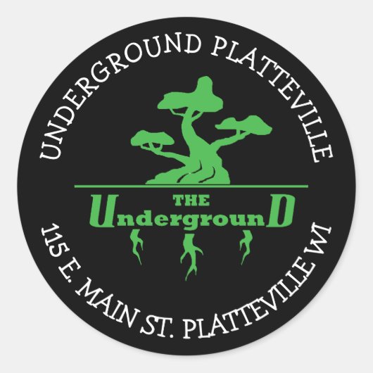 De ondergrondse Vaping Shop Logo stickers (Voorkant)